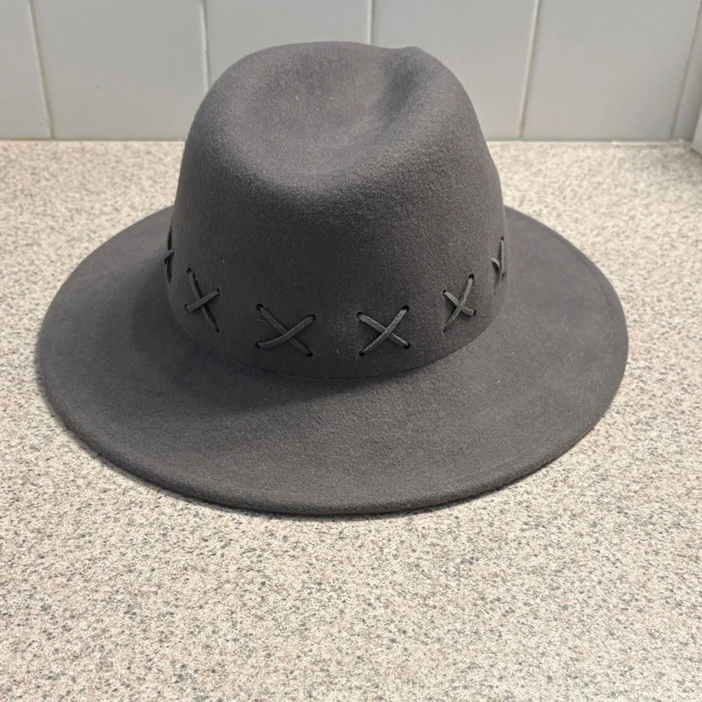 Target Charcoal Fedora with X Stitch